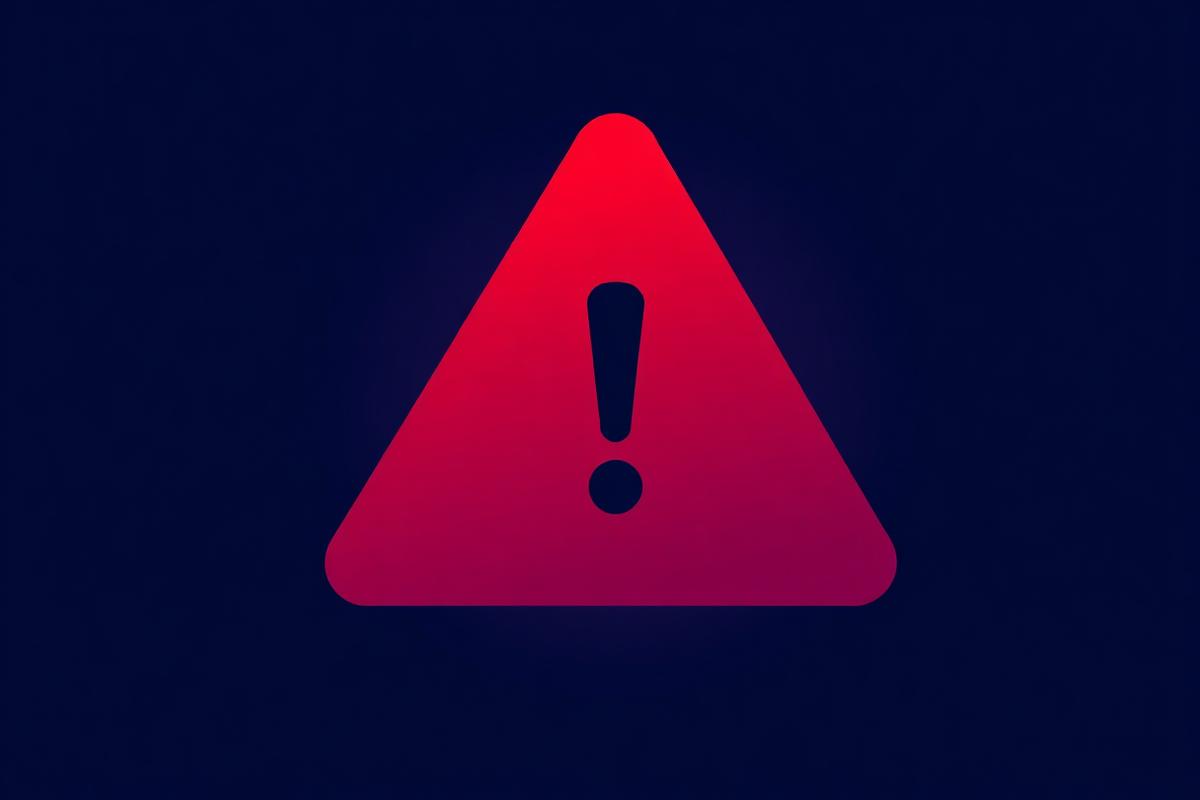 Warning triangle symbol representing the urgent briefing and advice for public figures